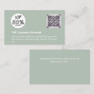 Erstellen von QR-Codes für den VIP-Rabatt für Kund Begleitkarte