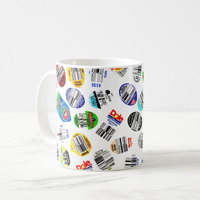 Erstellen von Strichcodeklebern Kaffeetasse (Vorderseite Links)