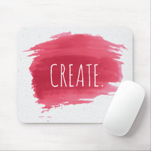 Erstellen von Text auf der Maus mit roter Farbe Mousepad