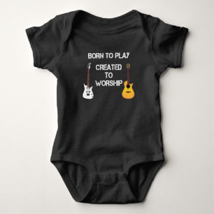 Erstellt, um Christlichen Gitarrenspieler anzubete Baby Strampler