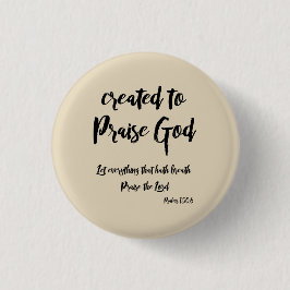 Erstellt, um Gottes Zitat mit Bibelverse zu preise Button
