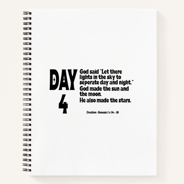 ERSTELLUNG: 4. TAG NOTIZBUCH (Vorderseite)