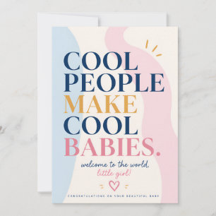 Ersteltern Cool People Machen Coole Babys Dankeskarte