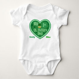 Ersten St Patrick Tageskundenspezifischer Baby Strampler