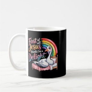 Erstens denkt Jesus, eine Freude ist ein lustiger Kaffeetasse