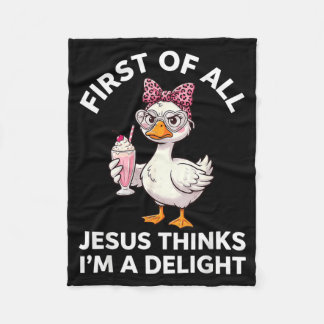 Erstens denkt Jesus, ich bin ein Entzückendes Desi Fleecedecke