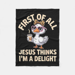 Erstens denkt Jesus, ich bin ein entzückendes Desi Fleecedecke