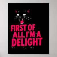 Erstens Wütende Schwarze Katze Ich Bin Ein Vergnüg