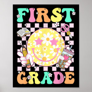 Erster 1. Klasse Lehrer Kid Preppy Erster Tag der Poster
