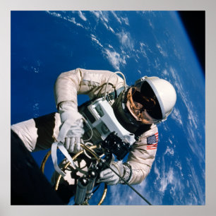 Erster amerikanischer Spacewalk (Zwillinge 4) Poster