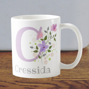 Erster Anfangsbuchstabe Plus Name Cressida mit Blu Kaffeetasse