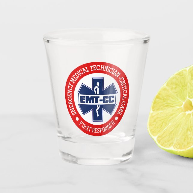 Erster Ansprechpartner für EMT-CC Schnapsglas (Vorderseite)