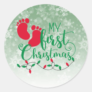 Erster Aufkleber des Babys Weihnachts