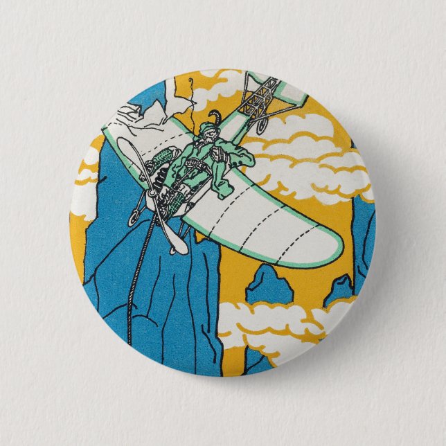 Erster Aufstieg zum Monte Domapozza in den Dolomit Button (Vorderseite)