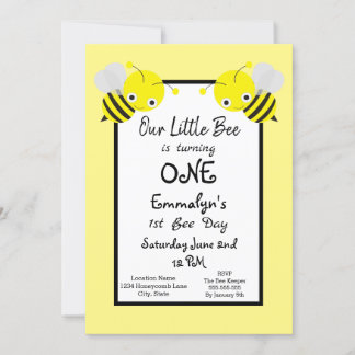 Erster Bienentag Geburtstag Einladung