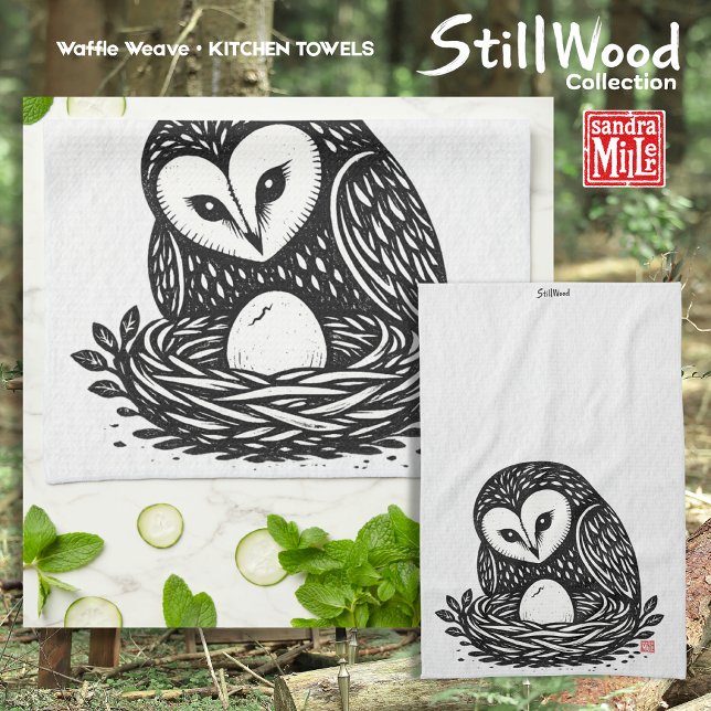 ERSTER BLICK • StillWood • BarnEule Geschirrtuch (Von Creator hochgeladen)