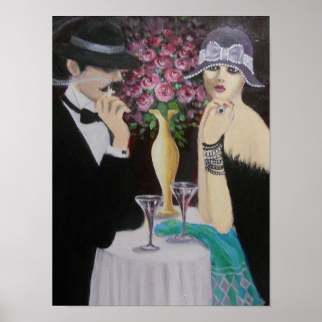 ERSTER DATUM, ART DECO POSTER (Vorne)