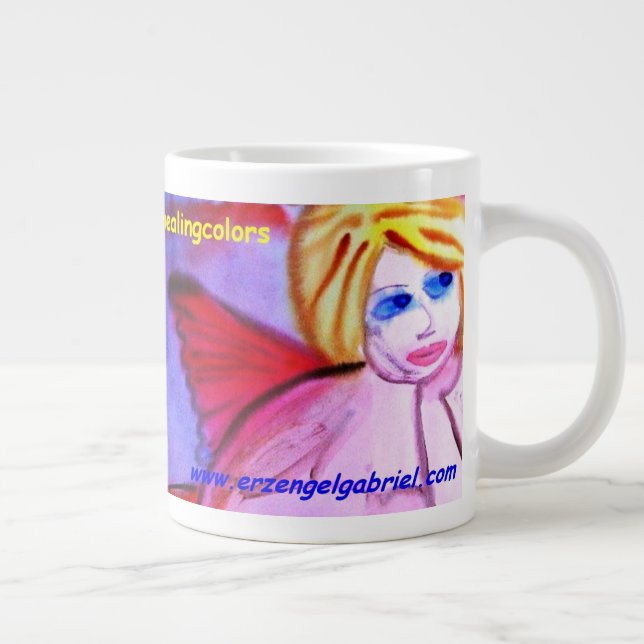 ...Erster Engel...Kunst von Jutta Gabriel... Jumbo-Tasse (Rechts)