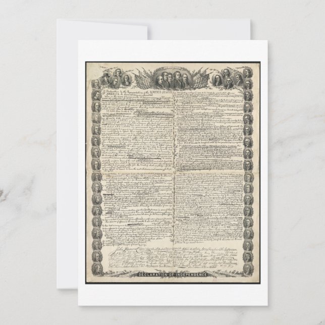 Erster Entwurf der Unabhängigkeitserklärung (Vorderseite)