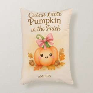 Erster Erntedank für Baby Girl mit Pumpkin Dekokissen
