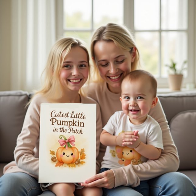 Erster Erntedank für Baby Girl mit Pumpkin Karte (Cutest Little Pumpkin!)