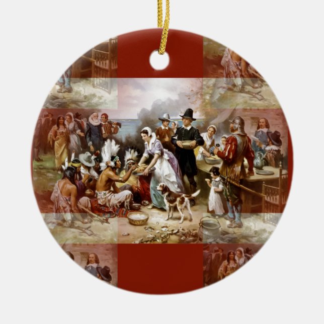 erster Erntedank Keramik Ornament (Vorne)