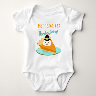 Erster Erntedank Pilgrim Pie Baby Bodysuit / T-Shi Strampler