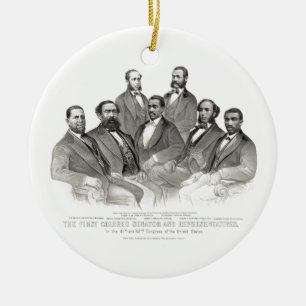 Erster farbiger Senator und Vertreter Keramik Ornament
