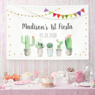 Erster Fiesta Cactus Birthday Banner