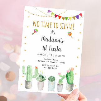 Erster Fiesta Cactus Birthday Einladung