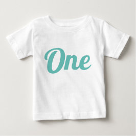 Erster Geburtstag Aquamarin Baby T-shirt