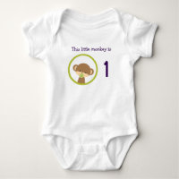 Erster Geburtstag Baby Safari-Affe mit Schnuller