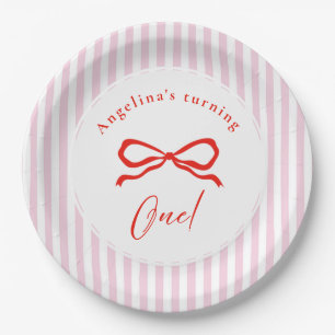 Erster Geburtstag des Babys mit weichen rosa Party Pappteller