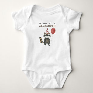Erster Geburtstag des Waschbären Baby Strampler