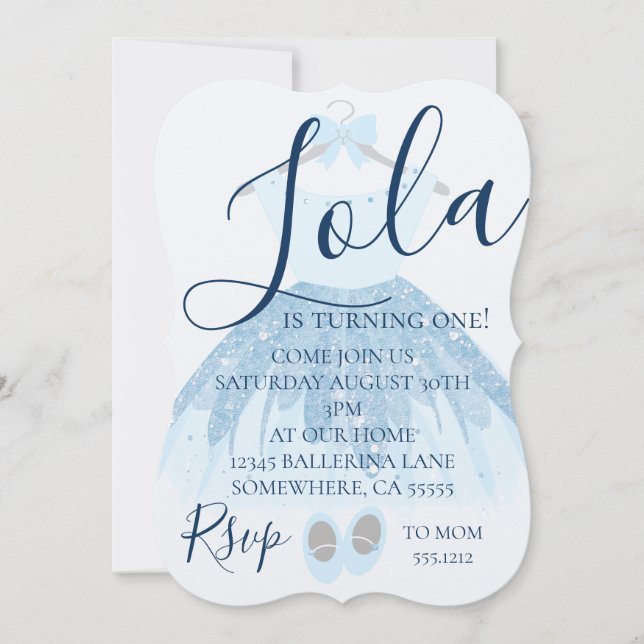 ERSTER GEBURTSTAG EINLADUNG (Vorderseite)