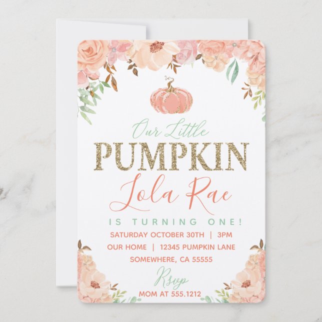 ERSTER GEBURTSTAG EINLADUNG (Vorderseite)