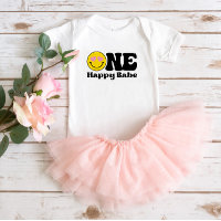 Erster Geburtstag Eins Happy Babe T - Shirt