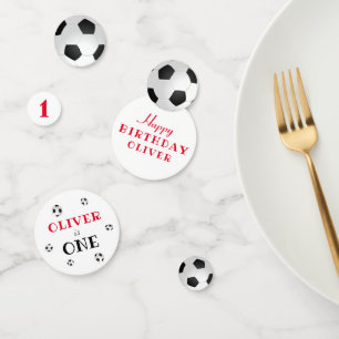 Erster Geburtstag Fußball-Ball Geburtstagsparty Konfetti