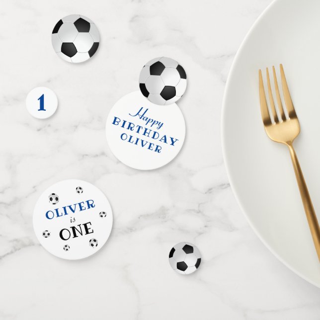 Erster Geburtstag Fußball-Ball Geburtstagsparty Konfetti (Gruppe)