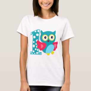 Erster Geburtstag glückliches Owl T-Shirt