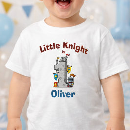 Erster Geburtstag Mittelalterliche Burg und Ritter Baby T-shirt