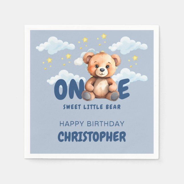 Erster Geburtstag Napkins Serviette (Vorderseite)