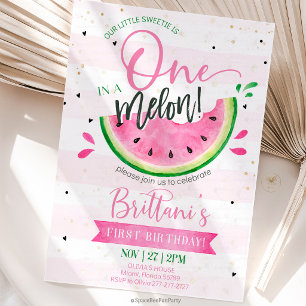 Erster Geburtstag: One In A Melon Einladung