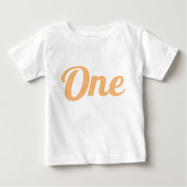 Erster Geburtstag Orange Baby T-shirt