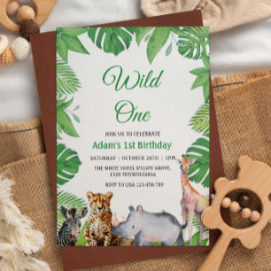 Erster Geburtstag Safari Wild One Einladung