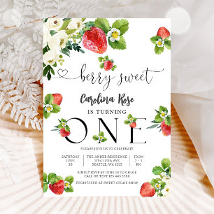 Erster Geburtstag - süße Beeren Einladung