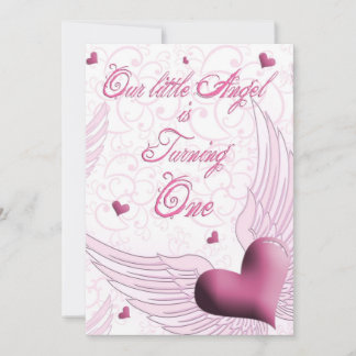 Erster Geburtstag - Unser Kleiner Engel Einladung