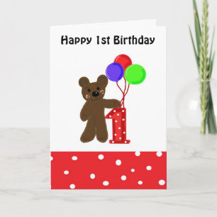Erster Geburtstag von Little Bear Karte