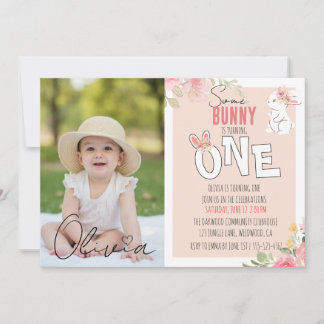 Erster Geburtstag von Some Bunny Einladung