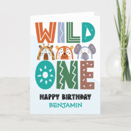 Erster Geburtstag Wild One Karte